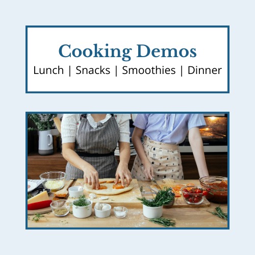 Cooking Demonstrations: Discover simple practical ways to eat a healthy diet - Breakfast | Smoothies | Lunch Boxes | Snacks | 20-Minute Dinners